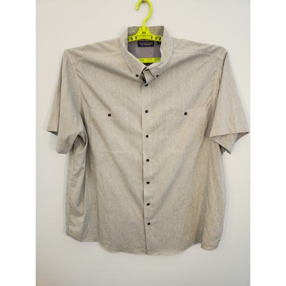 Roundtree & Yorke Shirt Mens 3XLT 3XL Tall Gray Short Sleeve Fishing Gorpcore - Picture 4 of 10